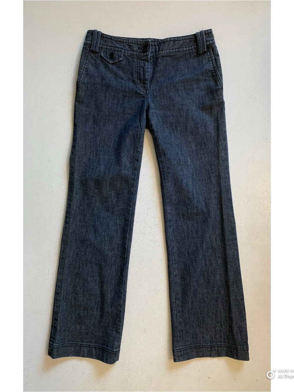 Talbots Denim Blue Signature Flare Trouser Pants Size 4 EUC